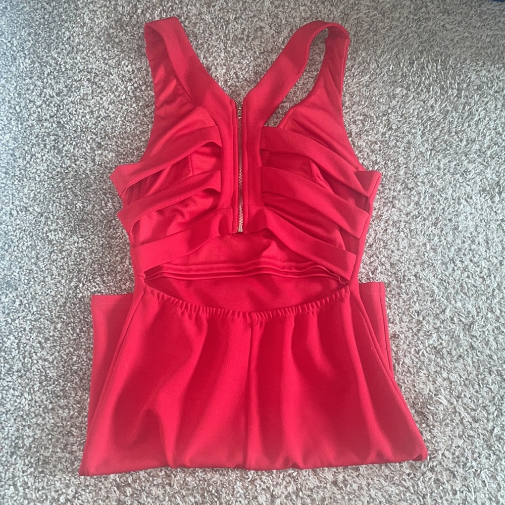NWOT- Red Open Back Dress